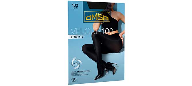 Новинка!  Женские теплые плотные колготки из мягкой микрофибры бренда Omsa Velour Micro 100