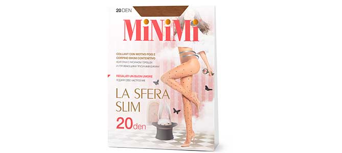 Новинка! La Sfera Slim 20 - колготки с рисунком "горошек" и утягивающими трусиками-бикини