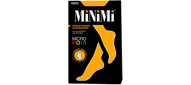 Новинка! Носки Minimi Micro Pois 70 - фантазийные носки с рисунком "горошек"