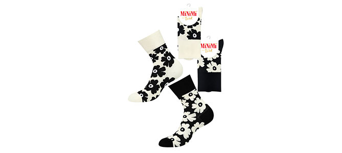 Новинка!  Mini Trend 4214 -  женские носки из хлопка с красочным флористическим рисунком