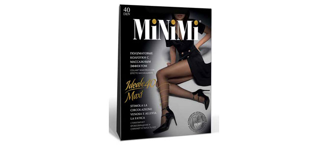 Супер цена на женские полуматовые колготки Minimi Ideale 40  и Ideale 40 Maxi с шортиками и распределенным давлением по ноге