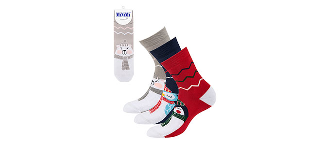 Новинка! Женские носки из хлопка с тематическим рисунком бренда Minimi